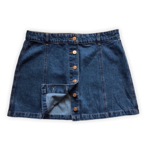 [F21] NWOT Front Button Jean Skirt - Picture 3 of 6